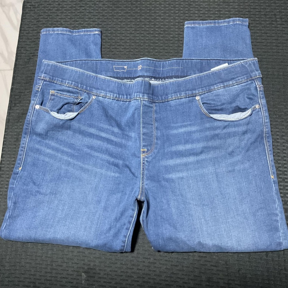 Levi's Jeans Womens 22W Blue Maternity Jegging High Rise Skinny Stretch Denim - Picture 2 of 11